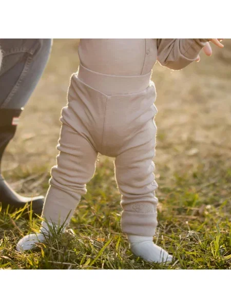 Legginsy dziecięce Eevi brązowe