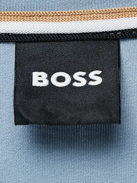 Tricou Boss cu broderie albastru