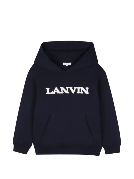 Bluza z kapturem dziecięca Lanvin Enfant niebieska