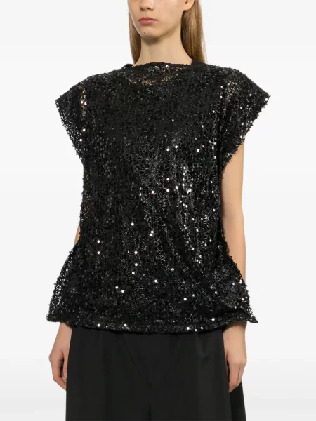 Top Junya Watanabe cu paiete negru