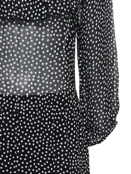 Rochie Ganni cu buline cu volane de costum negru