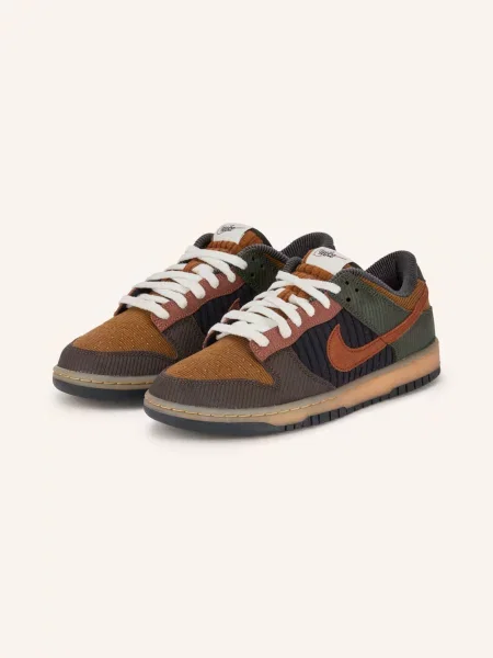 Nike Sneakersy Dunk Low Retro Premium koňaková / olivová černá