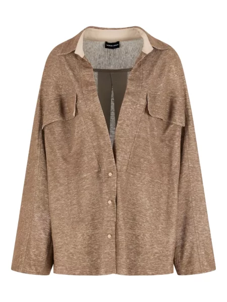 Cămașă Giorgio Armani maro