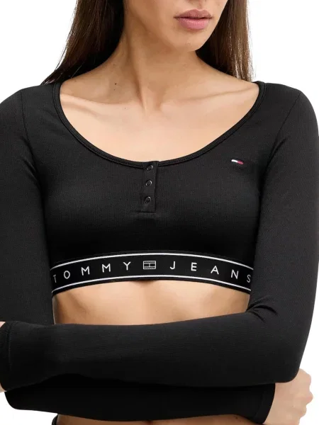 Koszulka Tommy Hilfiger Jeans czarna