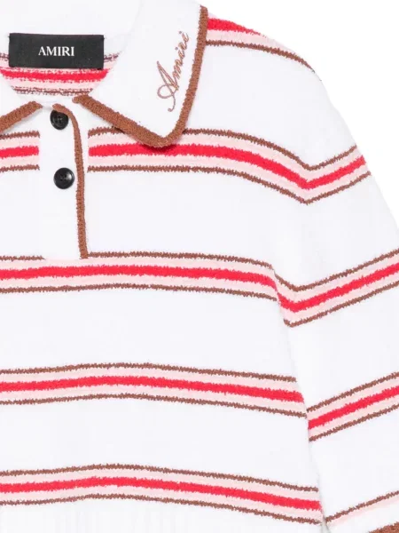 Top Amiri cu broderie alb