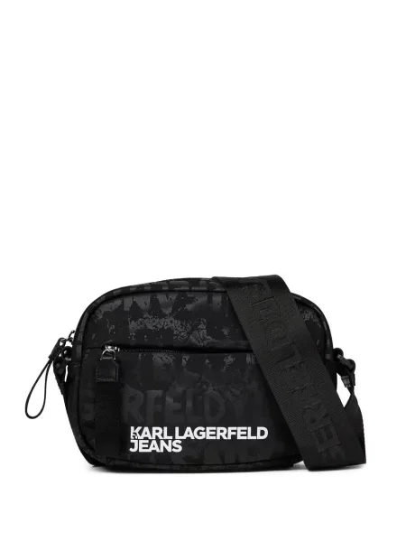 Geantă Karl Lagerfeld Jeans cu imagine negru