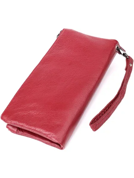 Кожаный кошелек St Leather Accessories бордовый