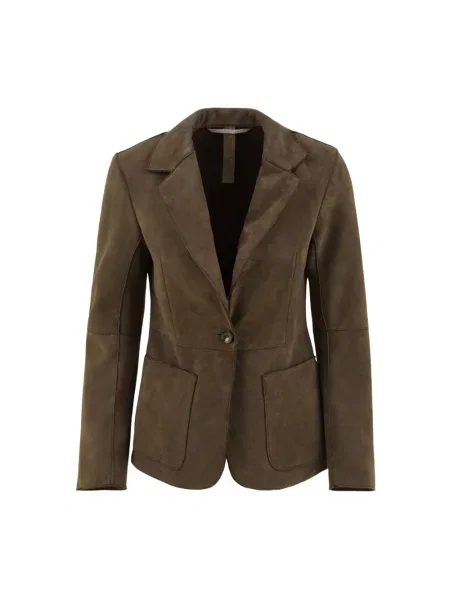 Marynarka The Jackie Leathers zamszowa zielona