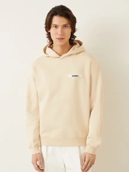 Jacquemus Mikina Le Hoodie Gros Grain béžová