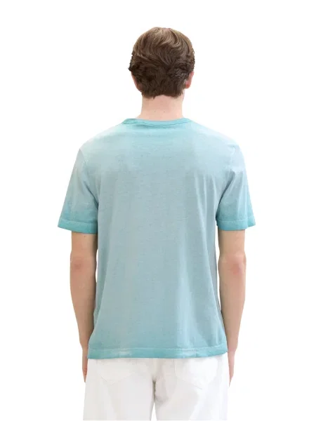 TOM TAILOR Tricou albastru deschis alb
