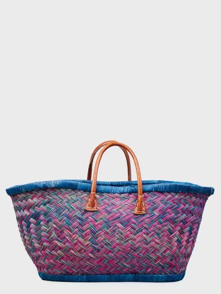 Le Comptoir de la plage Aravola Пляжна сумка Солома синій