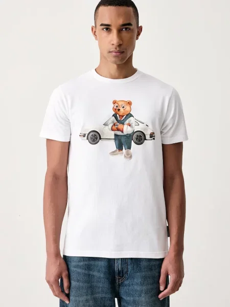 Baron Filou tricou din alb