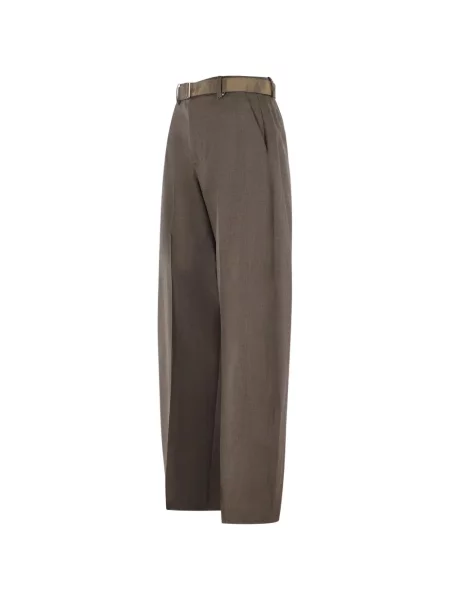 Cu centură pantaloni Sacai maro