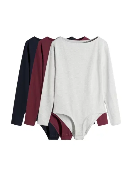 The Set Body gri deschis / roșu bordeaux negru