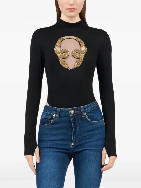 Top Roberto Cavalli lung negru