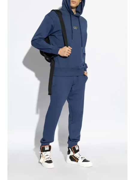 Hanorac cu glugă Versace Jeans Couture albastru