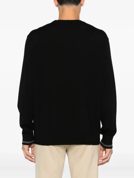Pulover Iceberg cu broderie de lână negru