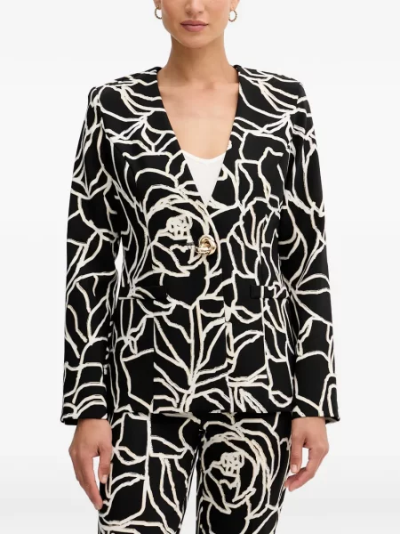 Sacou Joseph Ribkoff cu imagine cu imprimeu abstract negru