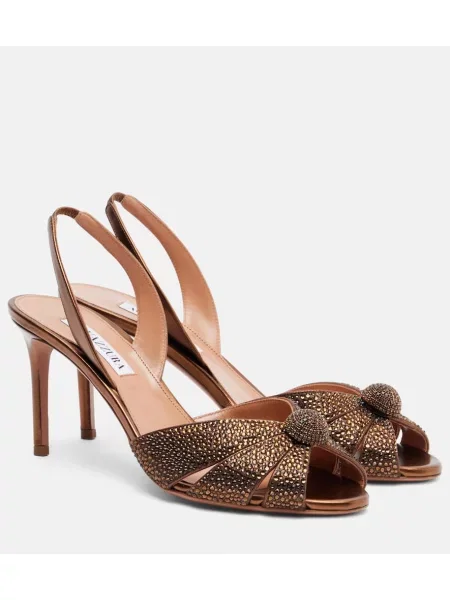 Sandale Aquazzura din piele maro