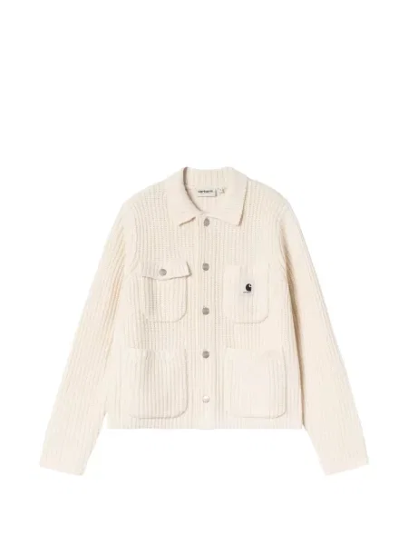 Cardigan Carhartt Wip tricotate alb