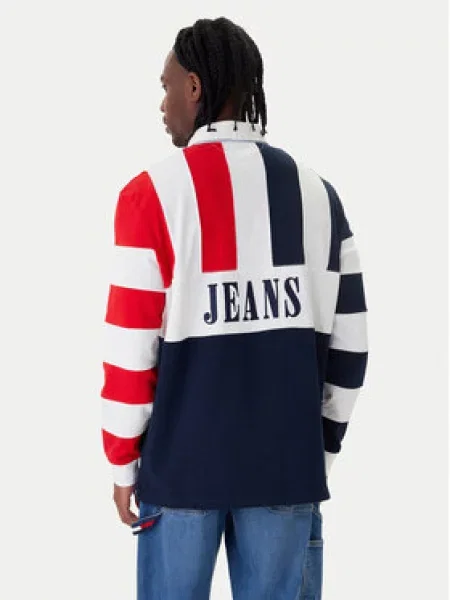 Tommy Jeans Polo majica Archive Rugby Mornarsko modra