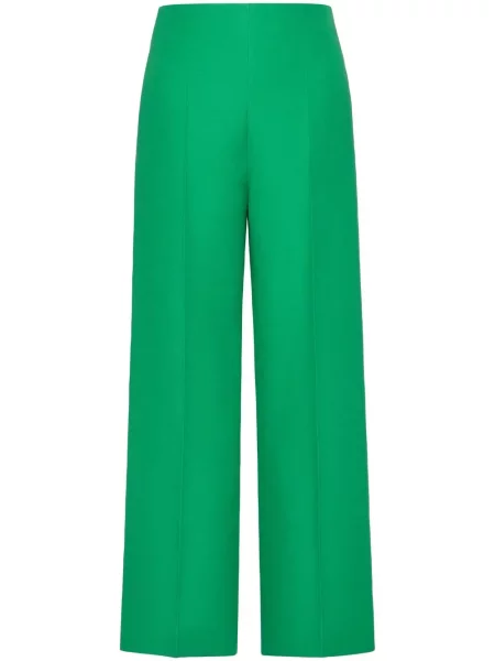 Pantaloni Valentino de lână verde