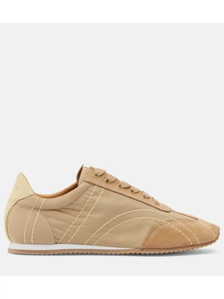 Sneakerși Toteme din piele de căprioară bej