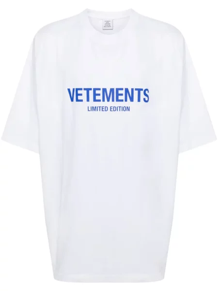 Tricou Vetements cu imagine alb