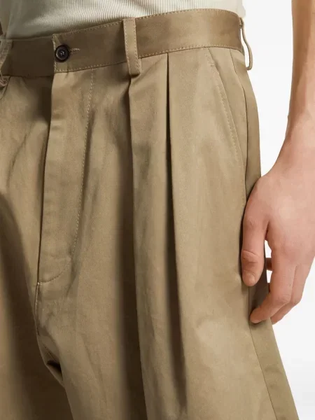 Pantaloni scurți Dsquared2 plisate maro
