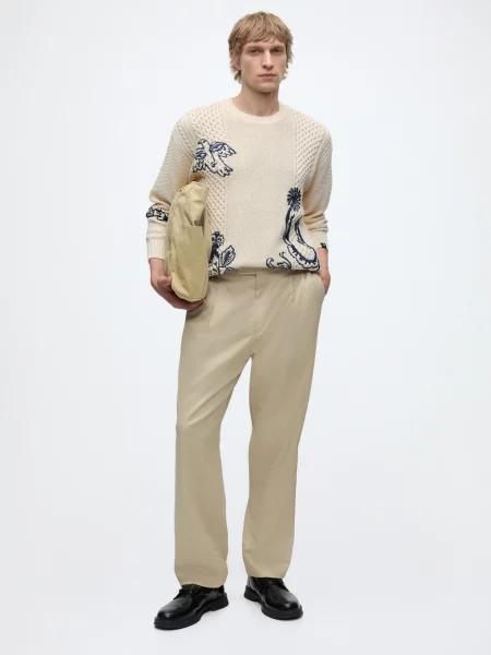 SCOTCH & SODA Sveter krémová / námornícka modrá béžová