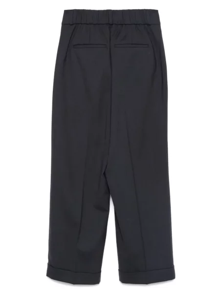 Pantaloni Peserico cu dungi plisate albastru
