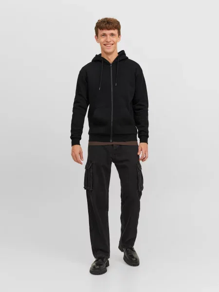 Кофта JACK & JONES поліестер/бавовна чорний