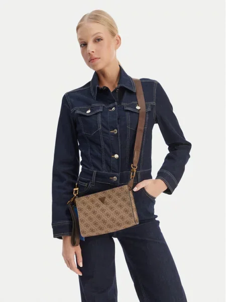 Torbica za okoli pasu Guess MILANO bež