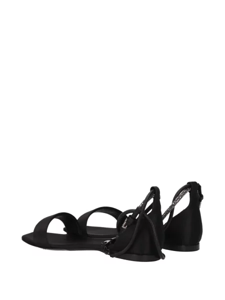 Sandale Max Mara din satin negru