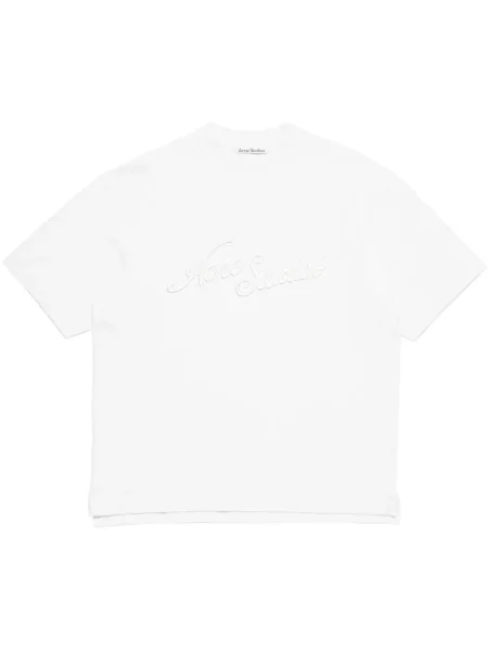 Tricou Acne Studios cu broderie alb