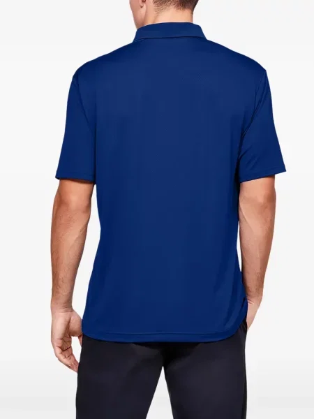 Поло тениска Under Armour с принт синьо