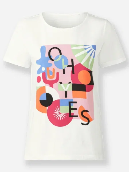 Heine Tricou verde deschis / portocaliu / roz alb