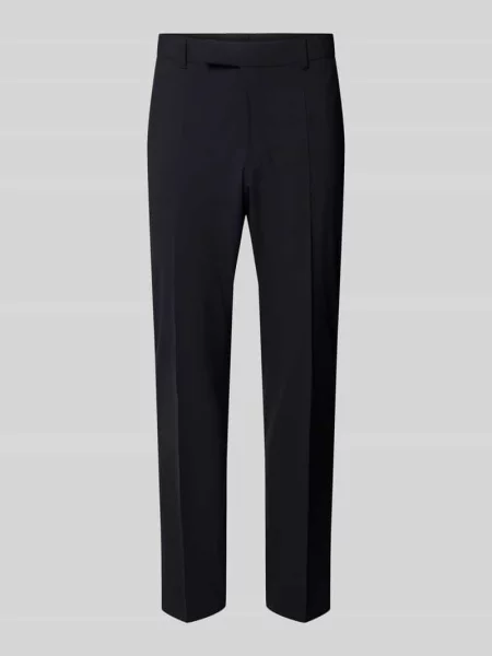 Spodnie do garnituru o kroju slim fit z mieszanki żywej wełny model ‘H-GIO-MM-C-NF’ Boss granatowe