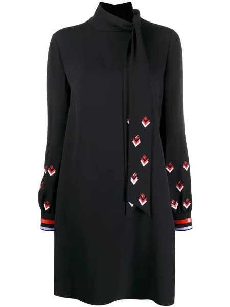 Rochie maxi Valentino Garavani cu paiete lungă de costum negru