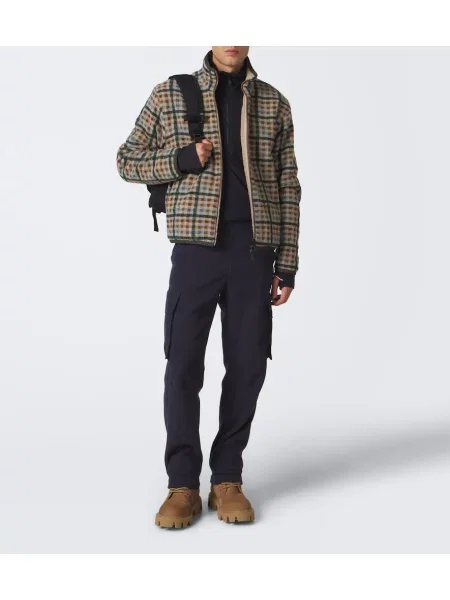 Pantaloni de schi Moncler Grenoble din fleece albastru