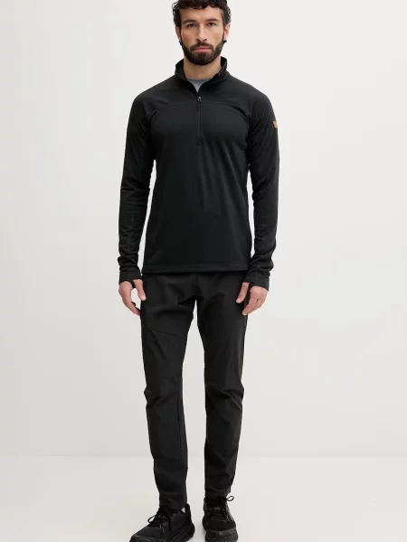 Fjallraven bluza Abisko Lite Fleece Half Zip czarna