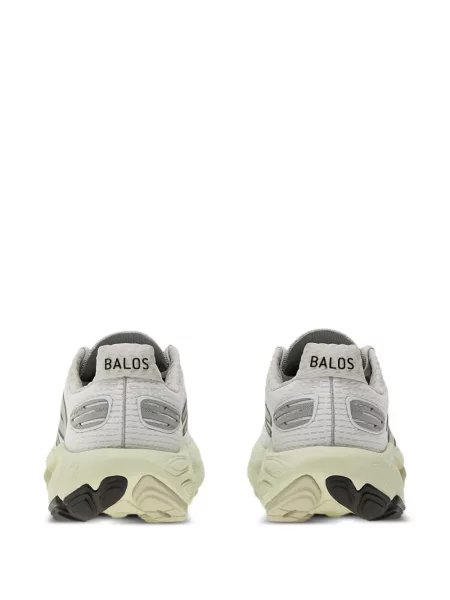 Велурен суичър с качулка New Balance бродиран бяло