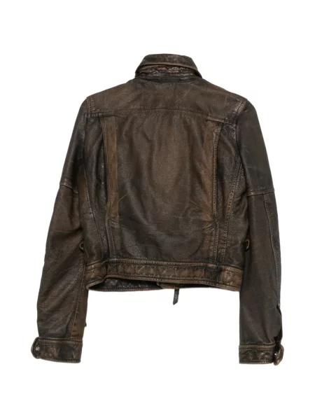 Geanta de piele Dsquared2 maro