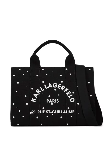 Shopper rankinė Karl Lagerfeld su perlais juoda