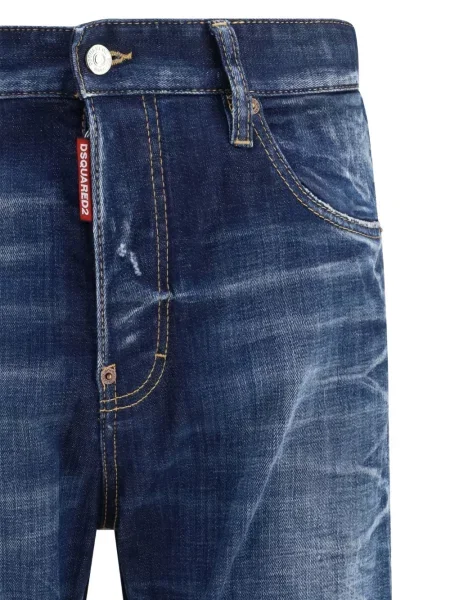 Blugi Dsquared2 zdrențuiți albastru