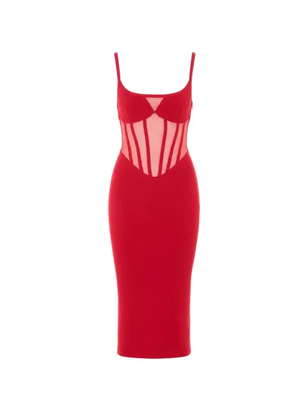 Rochie Elisabetta Franchi tricotate roșu