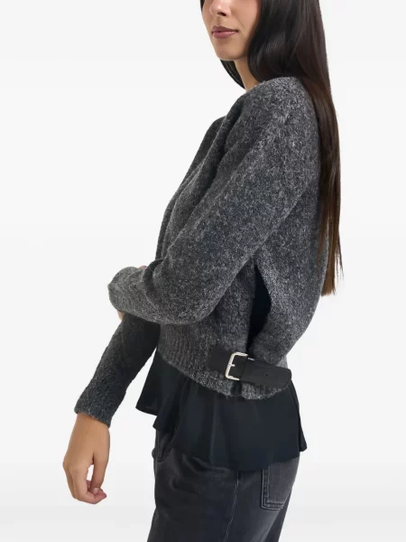 Pulover Semicouture cu cataramă gri
