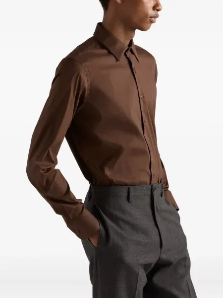 Cămașă Prada clasică maro