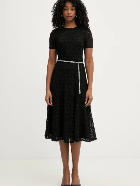 MICHAEL Michael Kors sukienka rozkloszowana czarna