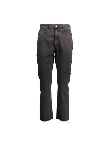 Jeansy Desigual o krotszym kroju czarne